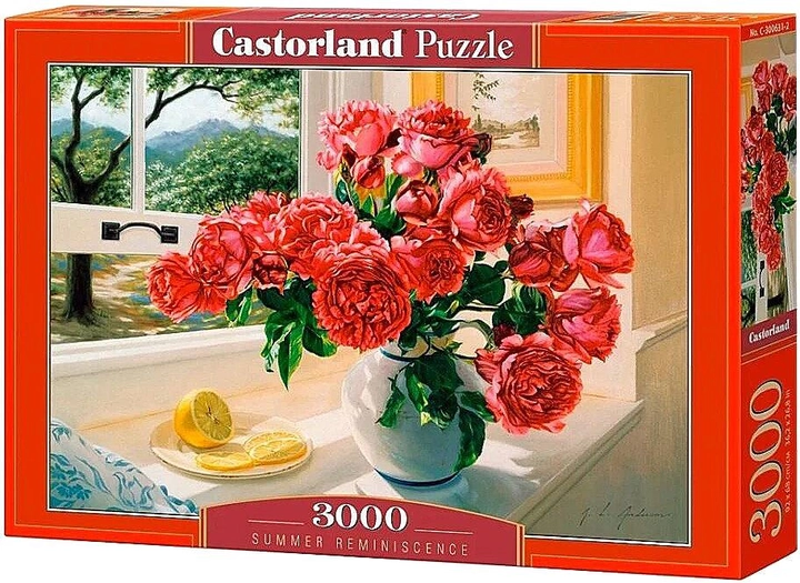 Puzzle Castorland Piwonie kwiaty Summer Reminisce 3000 elementów (5904438300631) - obraz 1