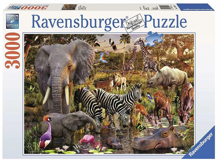 Пазл Ravensburger Тварини Африки 3000 елементів (4005556170371) - зображення 1