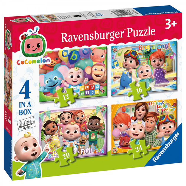 Zestaw puzzle Ravensburger 4w1 Cocomelon 72 elementy (4005556031139) - obraz 1