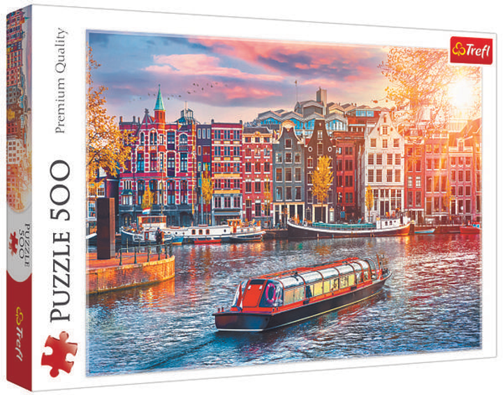 Puzzle Trefl Amsterdam Holandia 500 elementów (5900511374285) - obraz 1