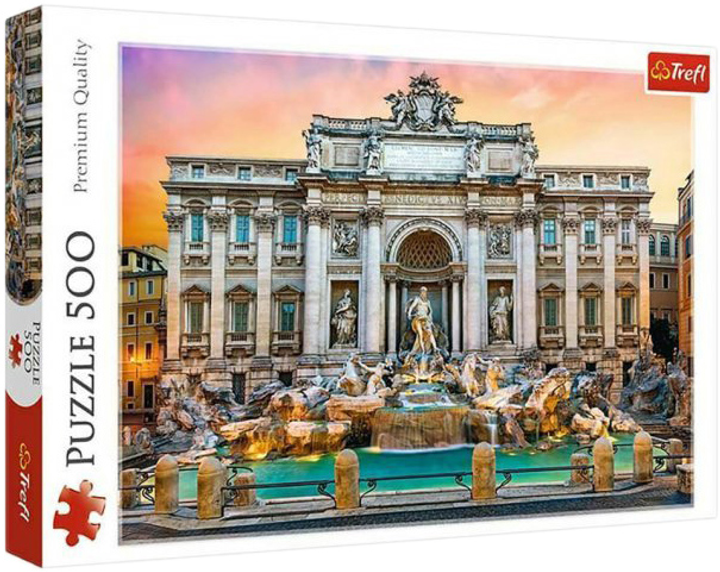 Puzzle Trefl Fontanna di Trevi Rzym 500 elementów (5900511372922) - obraz 1