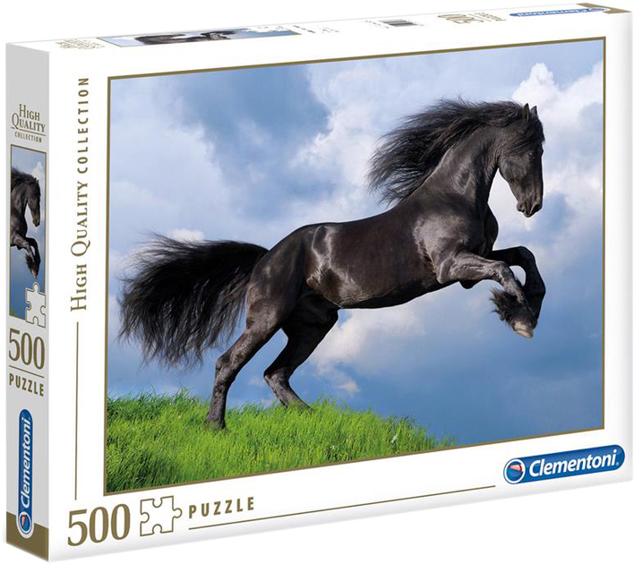 Пазл Clementoni HQ Фризький чорний кінь 500 елементів (8005125350711) - зображення 1