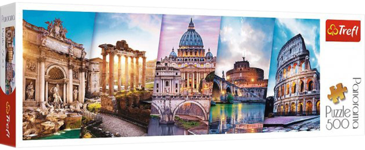 Puzzle Trefl Panorama - Podróż do Włoch 500 elementów (5900511295054) - obraz 1