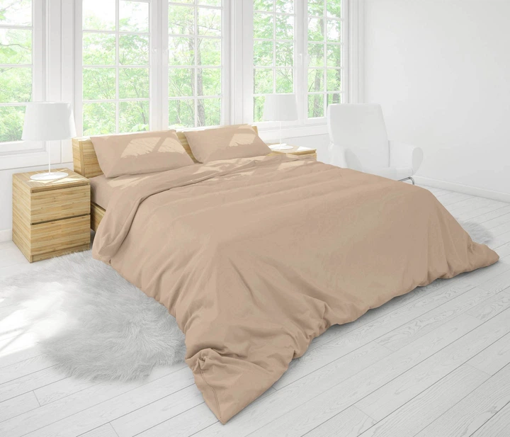 Простынь на резинке Good-Dream Бязь Beige 200х200 см (GDPRGBB200200) - изображение 4