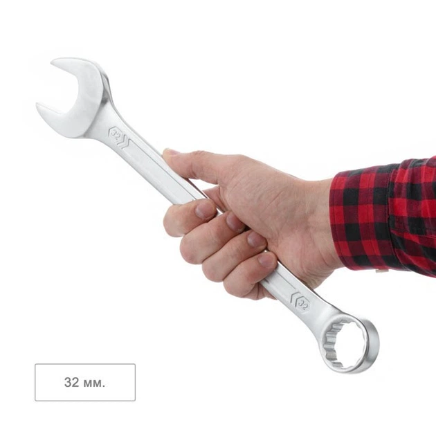 Ключ Intertool STORM комбінований 32мм CrV satine XT-1032 - зображення 4