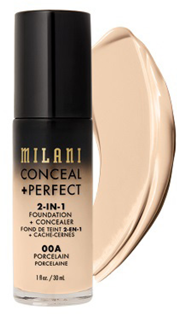 Праймер для обличчя Milani Conceal + Perfect 2-in-1 Foundation + Concealer непрозорий 00A Porcelain 30 мл (717489701006) - зображення 1