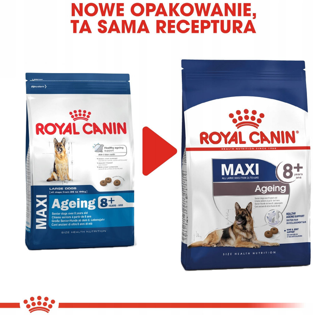 Sucha karma dla psów dużych ras powyżej 8 roku życia Royal Canin Maxi Ageing 8+ 15 kg (3182550803113) - obraz 6