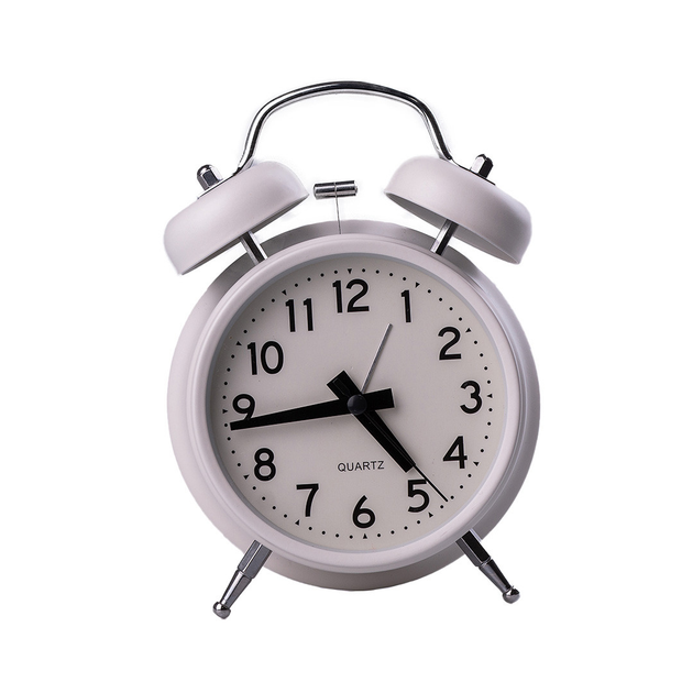 Настольные часы с будильником Clock на батарейках, белые – фото, отзывы ...