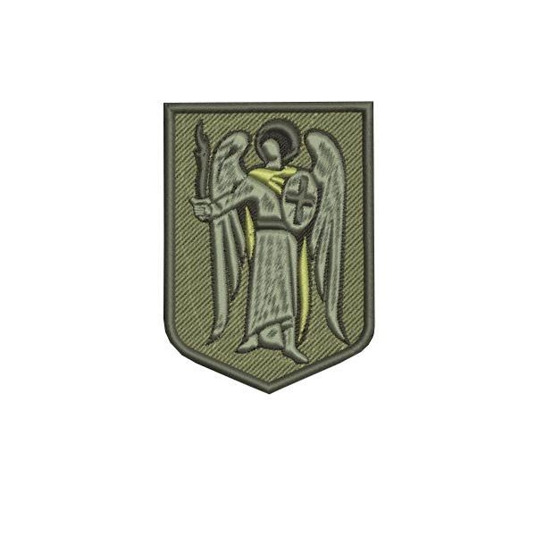 Шеврон на липучці (велкро) Архангел Михаїл 9х6,5 см Олива 7017 - зображення 1