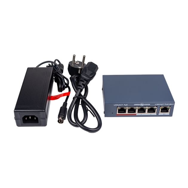Коммутатор сетевой POE GV-017-AI-4+1P - Фото 4 Коммутатор сетевой POE GV-017-AI-4+1P - изображение 4