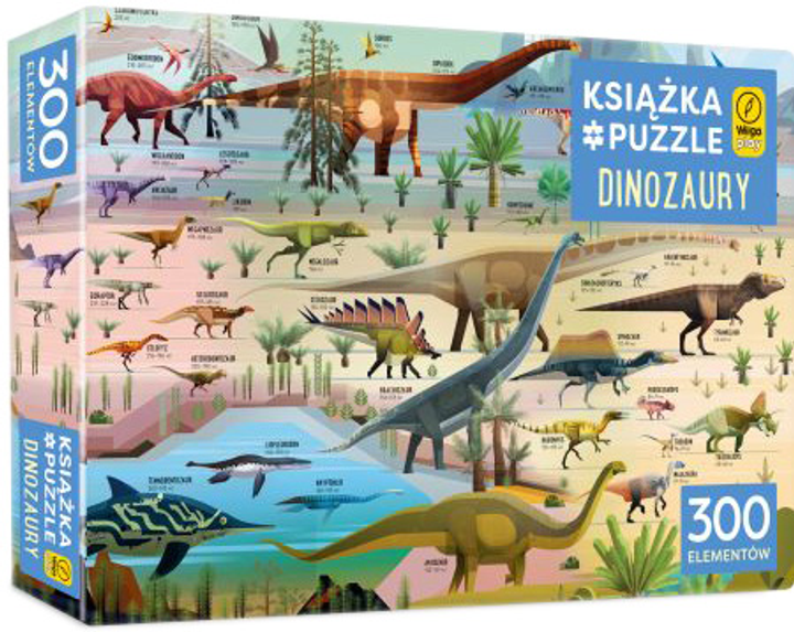 Puzzle Wilga Play Dinozaury 300 elementów (9788328098114) - obraz 1