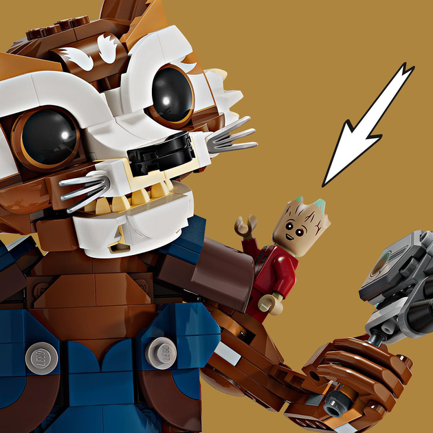 Zestaw klocków LEGO Super Heroes Rocket i Mały Groot 566 elementów (76282) - obraz 5