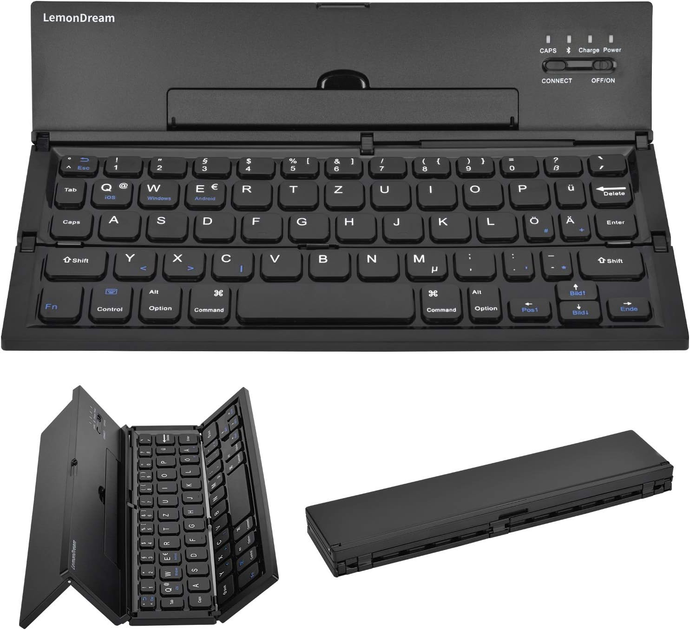 Бездротова клавіатура складана VHG CL-888 Foldable Bluetooth Keyboard, Black - зображення 2