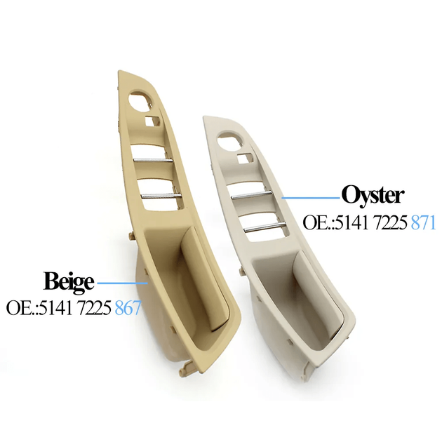 Комплект внутрішніх дверних ручок bmw 5 f10 f11 f18 (oyster) 51417225871 - зображення 2