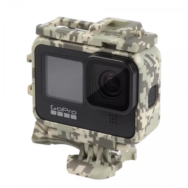 Рамка захисна камуфляжна для GoPro Hero 13, 12, 11, 10, 9 піксель клітина корпус чохол каркас (89044) - зображення 3