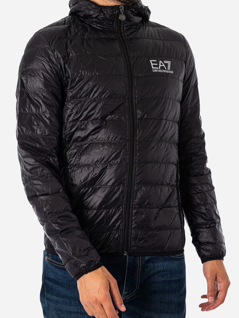 Kurtka puchowa męska lekka EA7 Train Core Id M Down Light Jacket M Czarna (8055185880581/8052390697676) - obraz 3