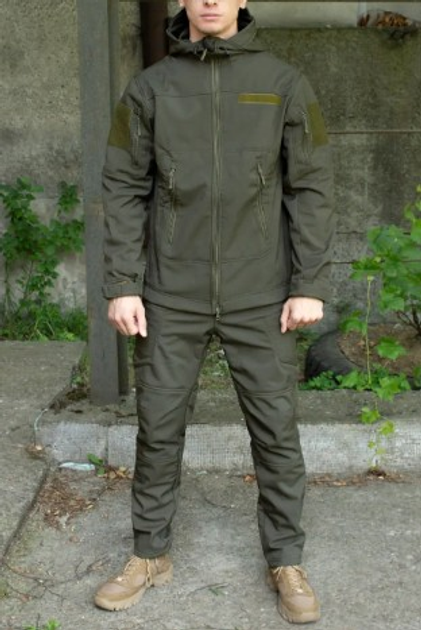 Тактический костюм Soft Shell военный XL олива - изображение 1