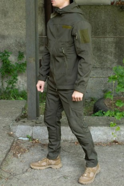 Тактический костюм Soft Shell военный XL олива - изображение 2
