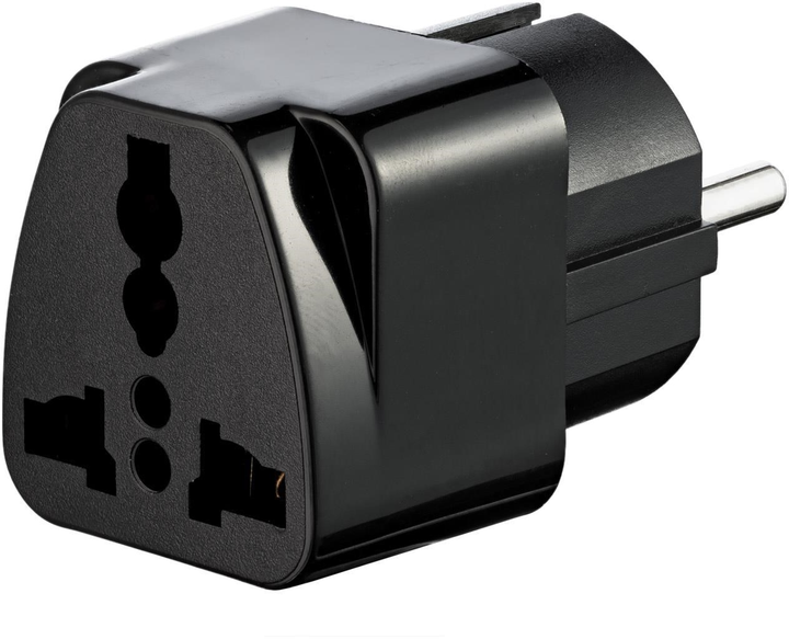 Адаптер Akyga US/AU/UK - EU Black (5901720134615) - зображення 1