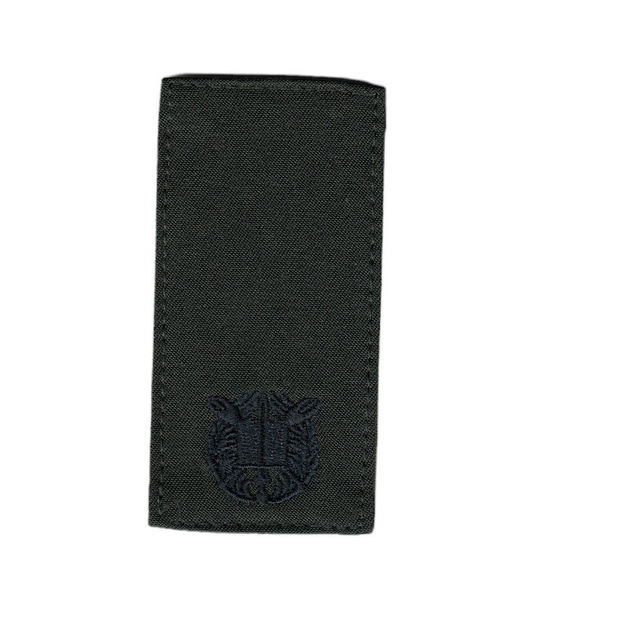 Погон на липучці звання курсант солдат, чорними нитками на оливковому фоні, 5*10см. - зображення 1