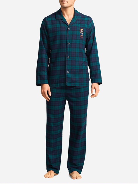 Піжама (сорочка + штани) чоловіча бавовняна Polo Ralph Lauren PRL714915985001 M Зелена (3616858035339) - зображення 1