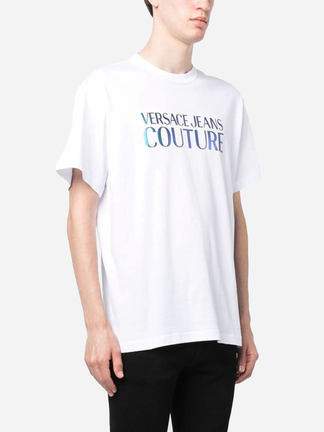 Koszulka męska Versace jeans VJC75GAHG01CJ00G003 L Biała (8052019458886) - obraz 1