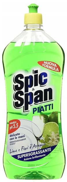 Płyn do mycia naczyń Spic and Span Supersgrassante lime and orange 1000 ml (80407294) - obraz 1