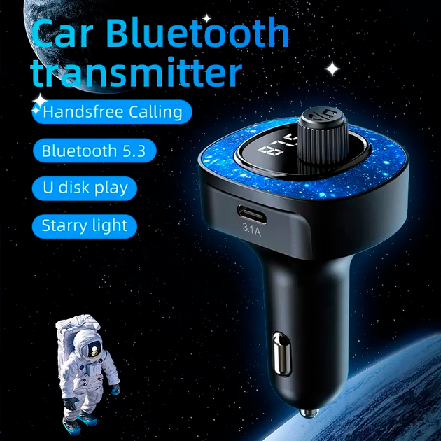Автомобильный FM ФМ модулятор Terra С41, Bluetooth 5.0, трансмиттер, USB 3.1А, Type C - изображение 7