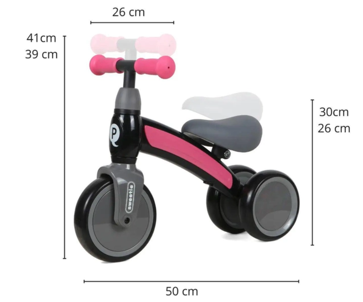 Беговел детский Sweetie Pink (B-401SweetiePink), Qplay - изображение 3