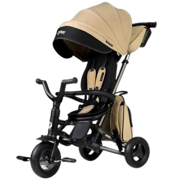 Велосипед складной трехколесный детский Nova+ Rubber Exclusive Brown (S700-13Nova+RubberEBrown), Qplay - Фото 1 Велосипед складной трехколесный детский Nova+ Rubber Exclusive Brown (S700-13Nova+RubberEBrown), Qplay - изображение 1
