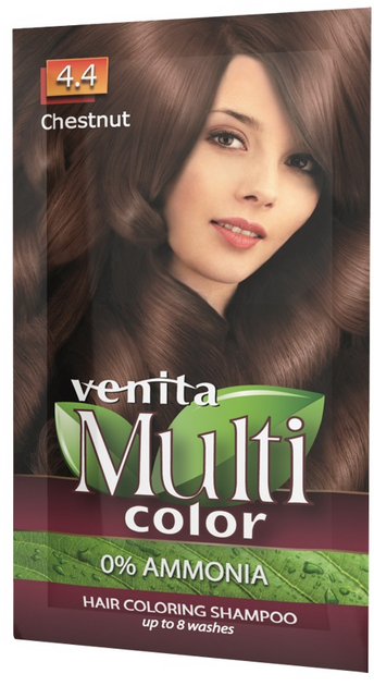 Шампунь Venita Multi Color фарбуючий 4.4 Chestnut 40 г (5902101519649) - зображення 1