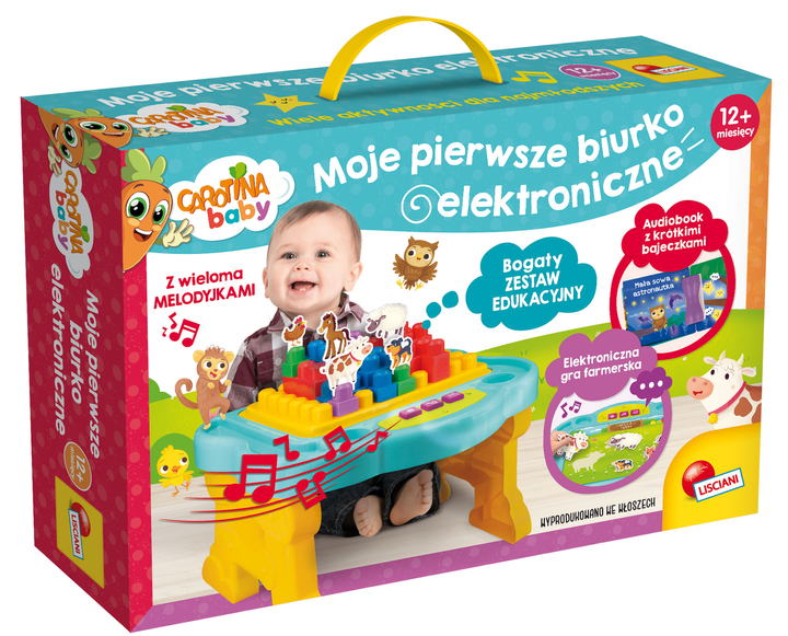 Zabawka edukacyjna Lisciani Carotina Baby Moje pierwsze biurko elektroniczne (8008324093939) - obraz 1