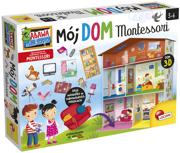 Zabawka edukacyjna Lisciani Montessori Maxi Mój dom (8008324075362) - obraz 1
