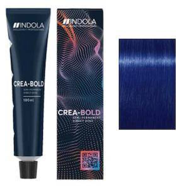 Farba kremowa Indola Crea-Bold Semi-Permanent z pigmentami o bezpośrednim działaniu Indigo Blue 100 ml (4045787903348) - obraz 2