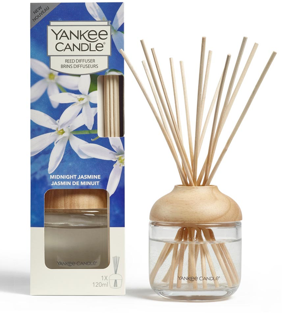 Pałeczki zapachowe z dyfuzorem Yankee Candle Reed Diffuser Midnight Jasmine 120 ml (5038581079226) - obraz 1