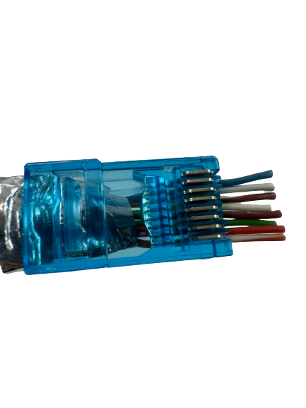 Конектор мережевий прохідний RJ45, 8p8c, UTP, cat.6 синій - изображение 3