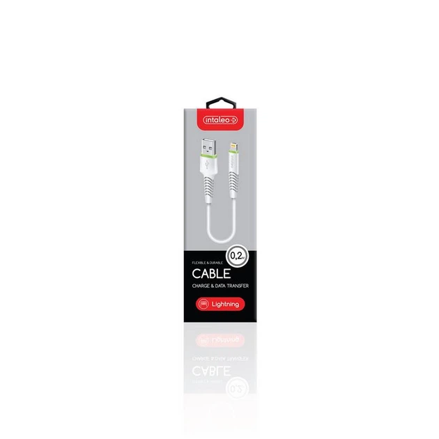 Кабель Intaleo CBFLEXL0 USB-Lightning 0.2м White (1283126487439) - Фото 4 Кабель Intaleo CBFLEXL0 USB-Lightning 0.2м White (1283126487439) - изображение 4