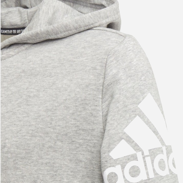 Підліткова толстовка з капюшоном для хлопчика Adidas Yb Mh Bos Fz ED6472 152 см Сіра (4061619806434) - зображення 5
