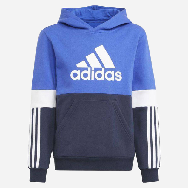 Dziecięca bluza z kapturem polarowa dla chłopca Adidas B Cb Fl Hd HA6318 116 cm Niebieska (4064054518559) - obraz 1