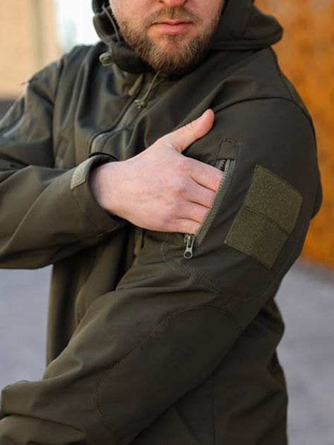 Куртка демісезонна Soft Shell олива 52 - зображення 2