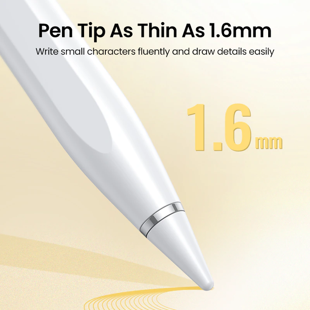 Стилус для Apple Pencil UGREEN LP452 безпроводная зарядка для iPad Pro 12 9 Air Mini White (90915) - изображение 6