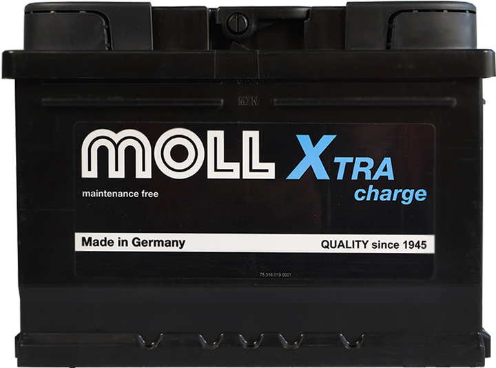 Автомобильный аккумулятор MOLL X-Tra Charge 12 В 60 А/час 600 A (4027701840601) - изображение 1
