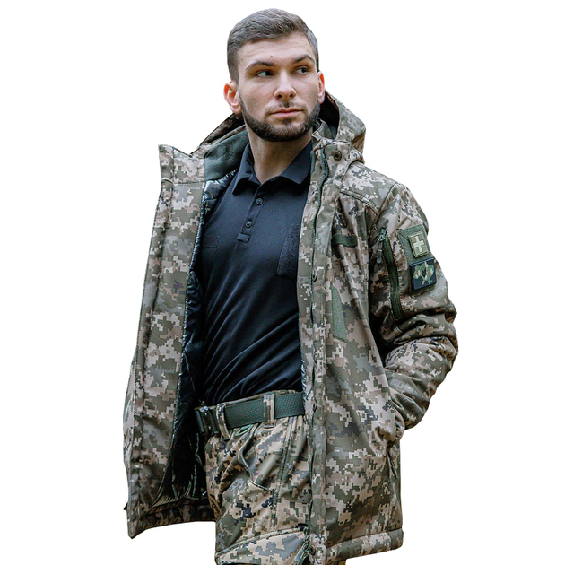 Куртка зимова Smilo Pixel Softshell Size M - зображення 1