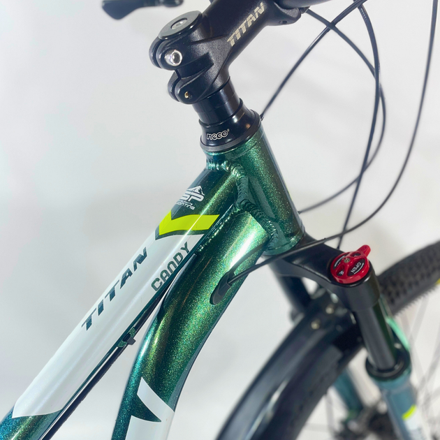 Велосипед Titan Candy 27.5 Рама-15 Зеленый Алюминиевый от 155 см рост 2023 - изображение 7