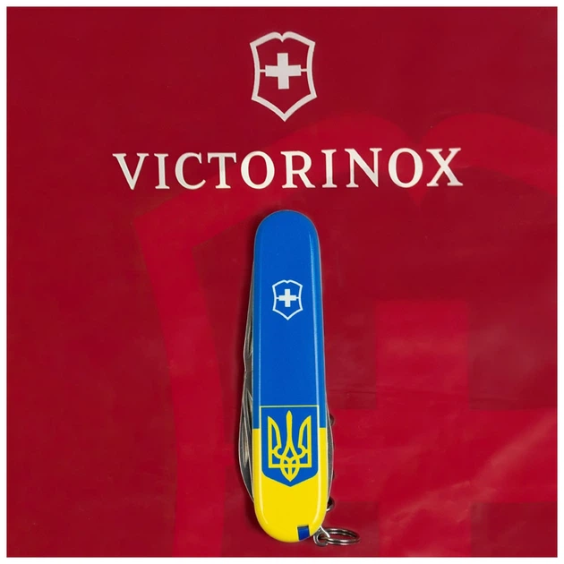 Ніж Victorinox Spartan Ukraine 91 мм Герб на прапорі вертикальний (1.3603.7_T3030p) - зображення 9