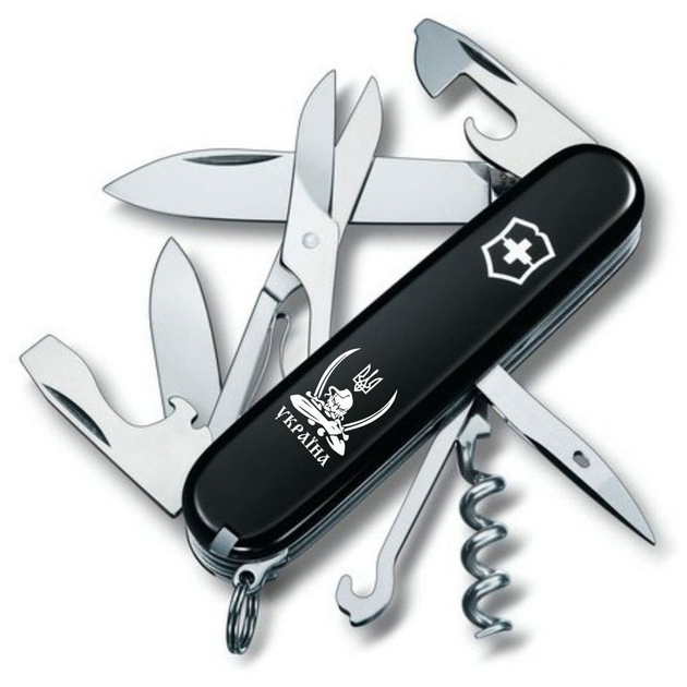 Ніж Victorinox Climber Ukraine Козак з шаблями (1.3703.3_T1110u) - зображення 1