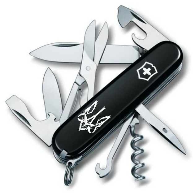 Нож Victorinox Climber Ukraine Тризуб готичний (1.3703.3_T0630u) - изображение 1