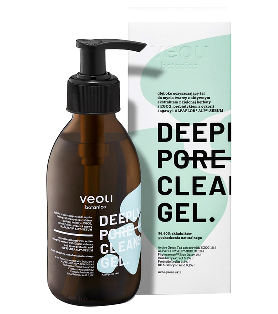 Żel do mycia twarzy Veoli Botanica Deeply Pore Cleansing Gel głęboko oczyszczający z ekstraktem z zielonej herbaty 200 ml (5904555695016) - obraz 1