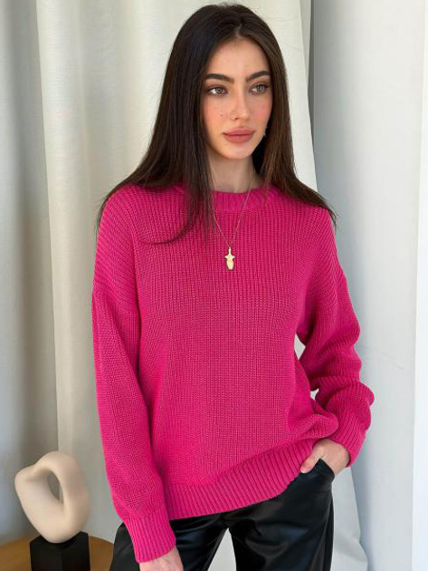 Акція на Джемпер жіночий ARTKNIT Cotton L/XL Фуксія від Rozetka