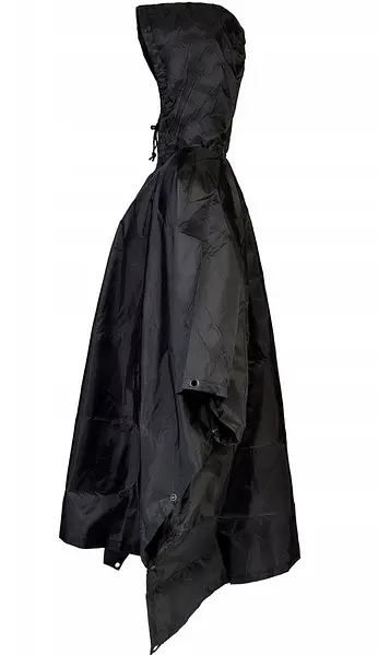 Пончо тактичне Mil-Tec RipStop One-Size Чорний Плащ-палатка PONCHO BASIC SCHWARZ (10628002) - изображение 6